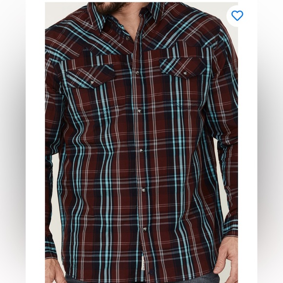 ✨ Moonshine fire started long sleeve plaid button down. - Picture 3 of 8